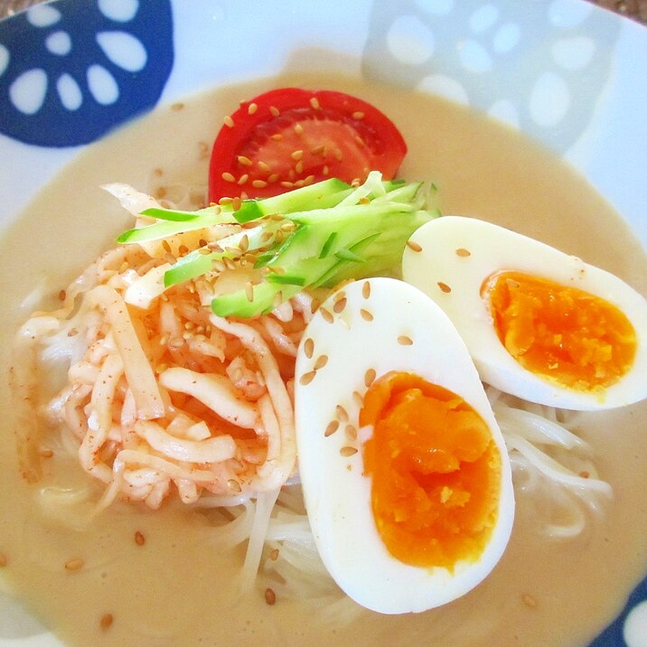 ピリ辛大根の冷やし豆乳そうめん